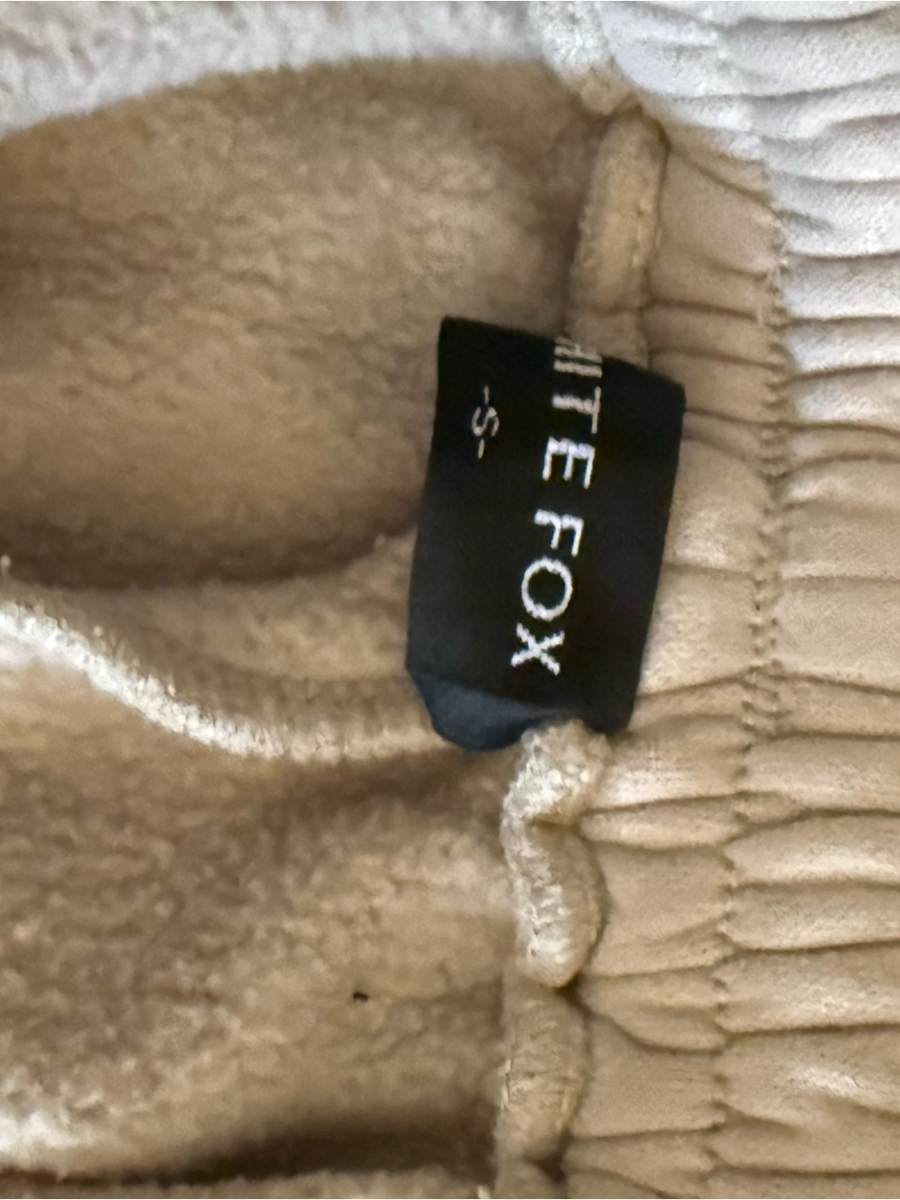 White Fox Boutique Beige Track Joggers - Picture 2 of 3